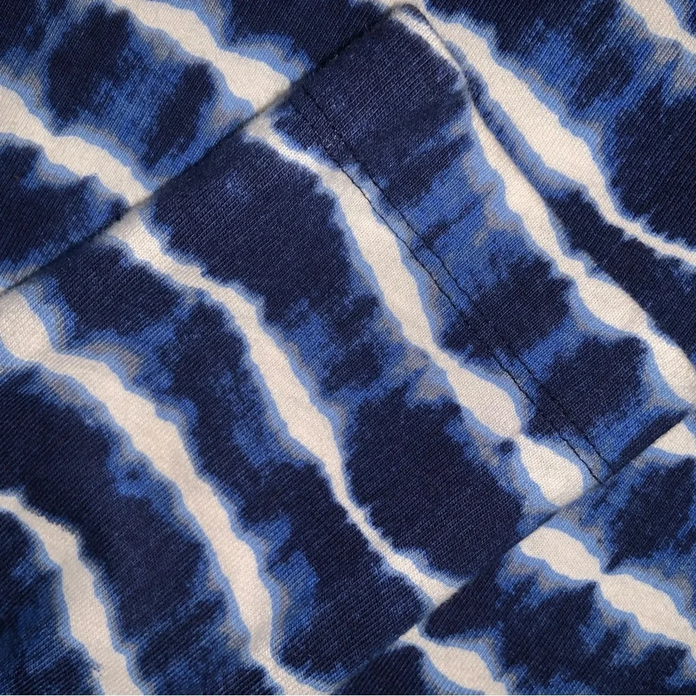 Tory Burch Hollie Dress - Tie Dye Blue $380 cotton brocade woven collar fall